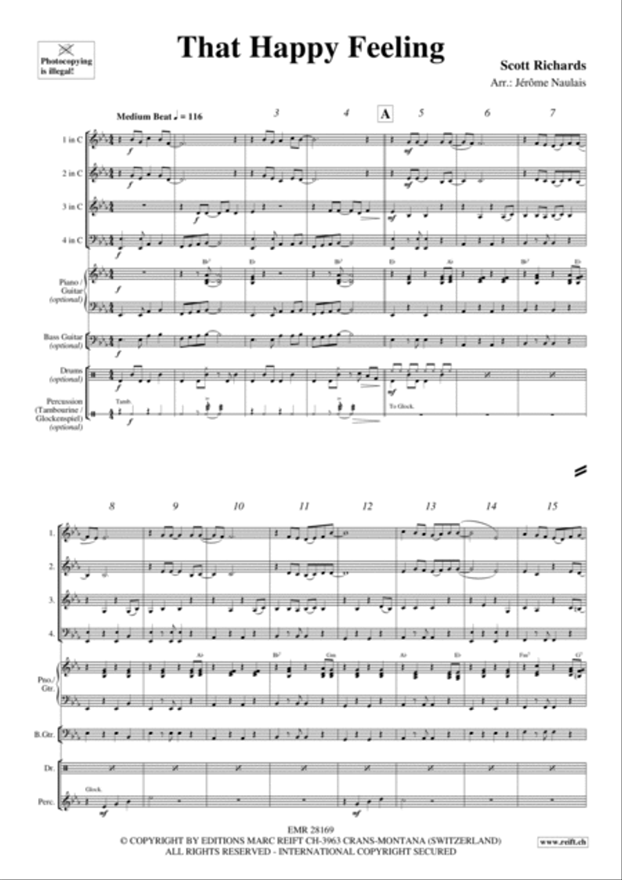 That Happy Feeling Woodwind Quartet scores gallery preview page 2