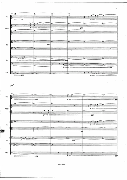 III Movement from Five Pieces for Orchestra