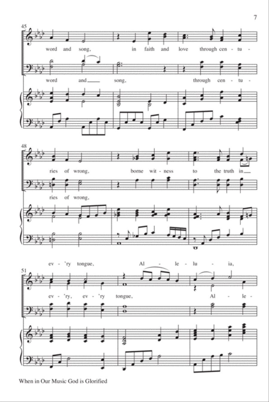 When in Our Music God Is Glorified 4-Part scores gallery preview page 8