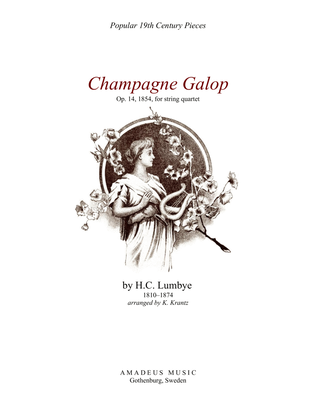 Book cover for Champagne Galop for string quartet (G Major)