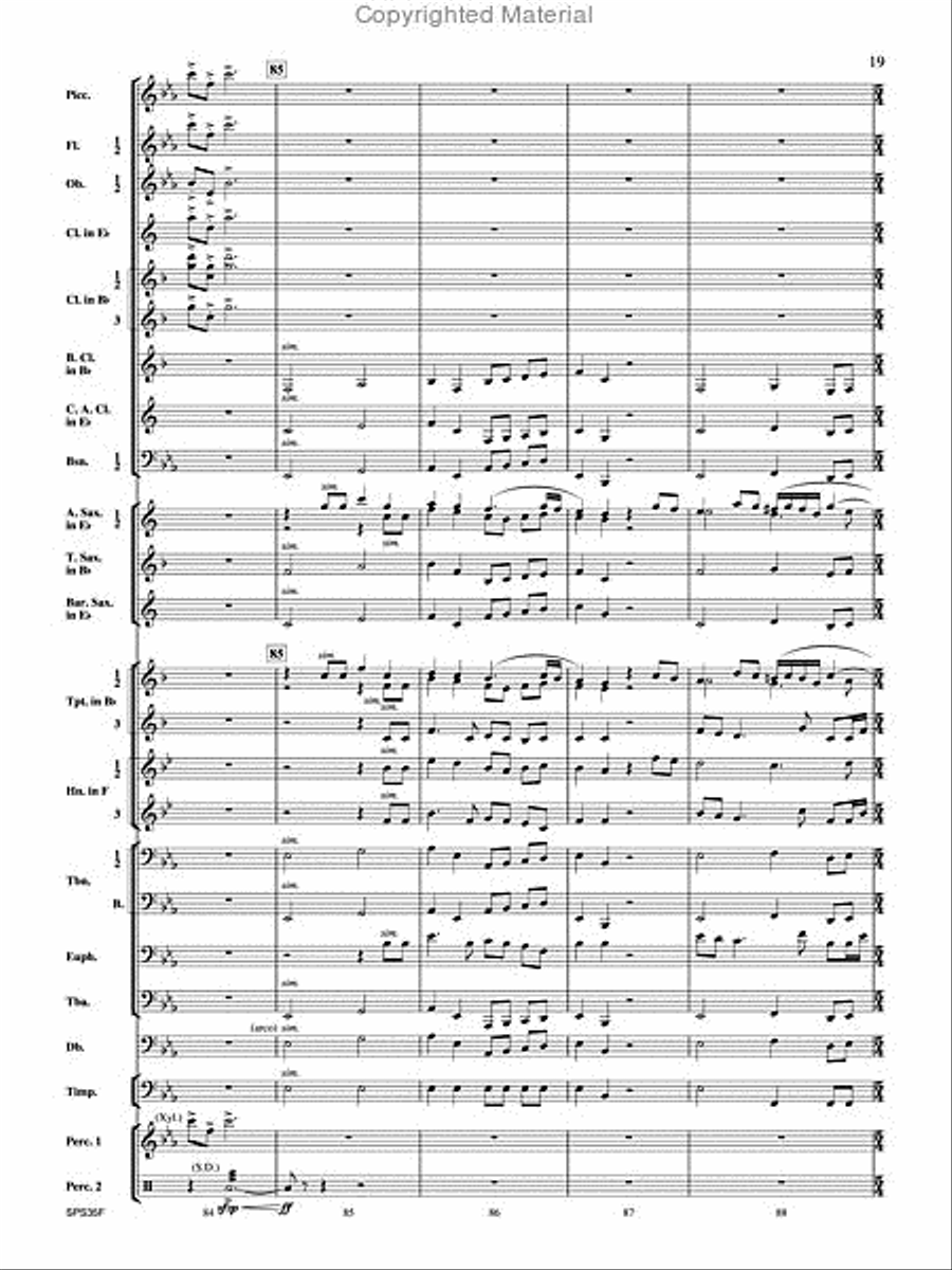 Procession of the Academics Concert Band scores gallery preview page 20