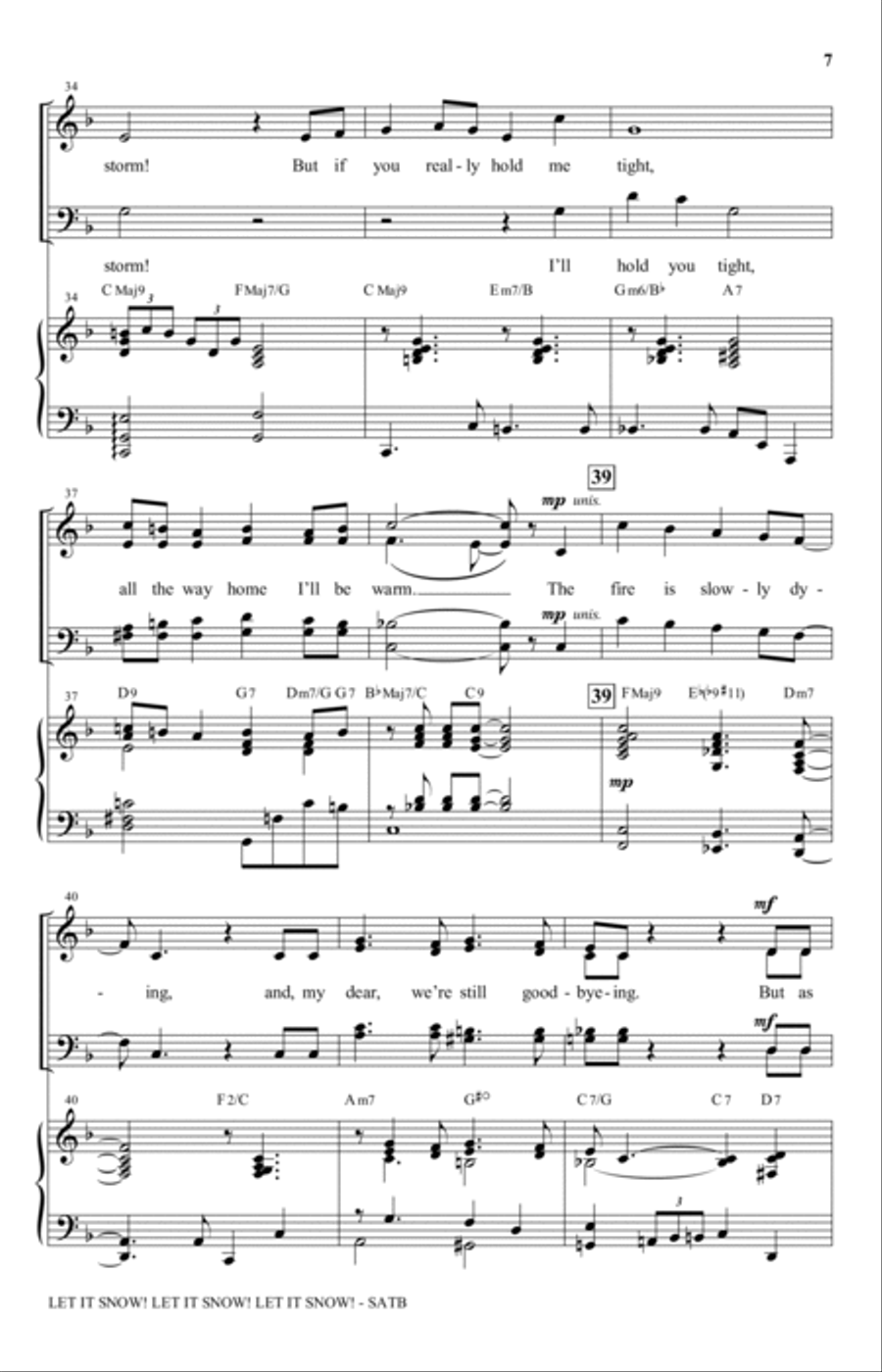 Let It Snow! Let It Snow! Let It Snow! (arr. Mark Hayes) 4-Part scores gallery preview page 5