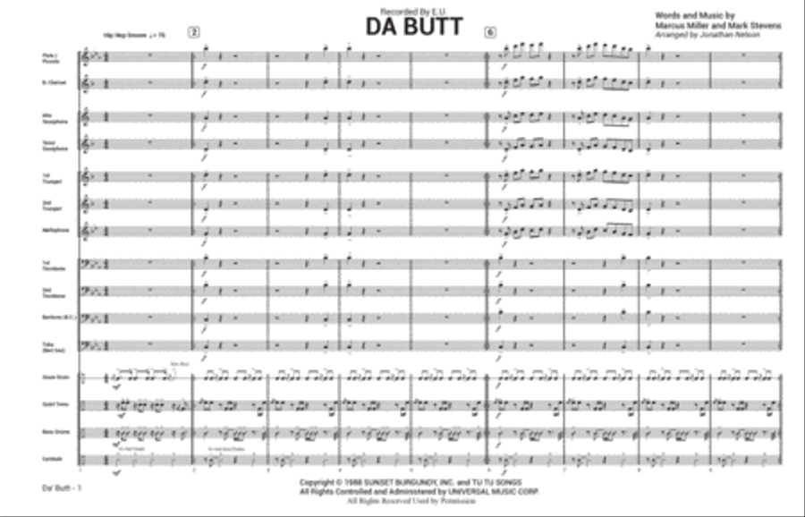 Da Butt Marching Band scores gallery preview page 3