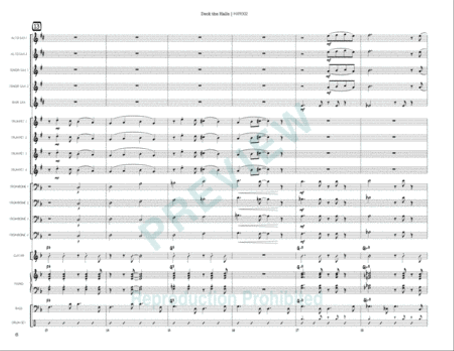 Deck the Halls Deck the Halls Jazz Ensemble scores gallery preview page 7