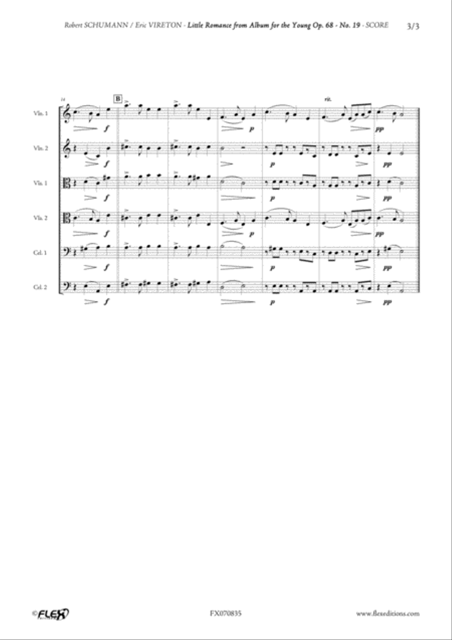 Little Romance - from Album for the Young Opus 68 No. 19 Chamber Music scores gallery preview page 3