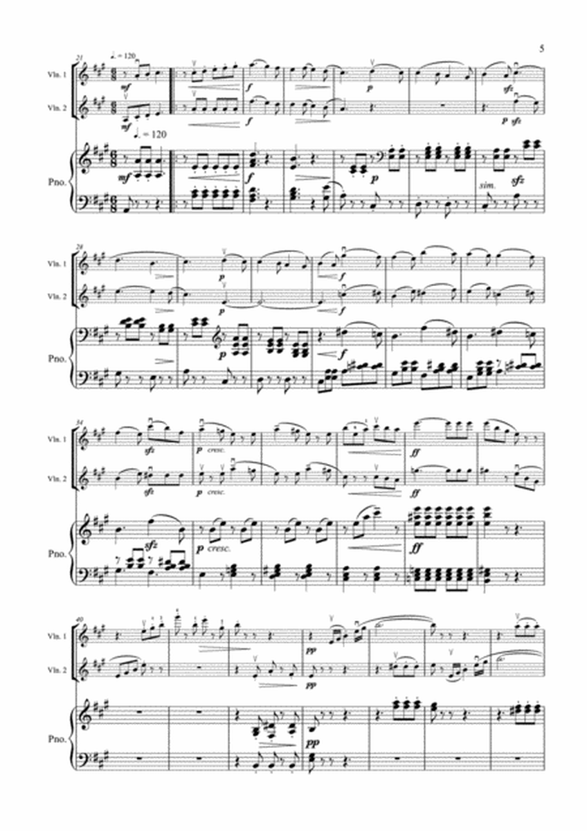 Mendelssohn - Capriccio Op16 No1 - 2 Violins, Violin Duo, Violin Group