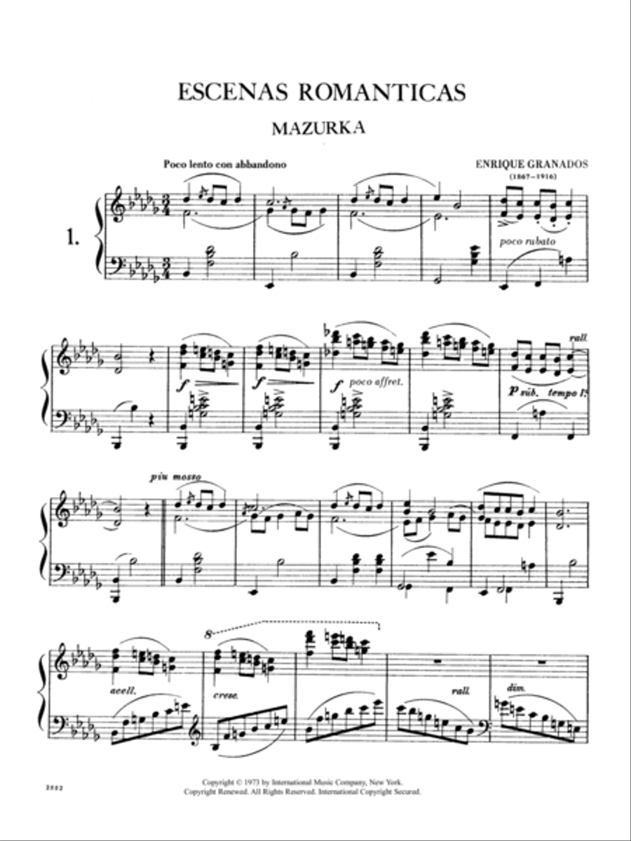 Escenas Romanticas Piano Solo scores gallery preview page 2
