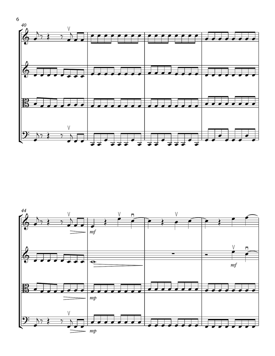 All The Small Things String Quartet scores gallery preview page 6