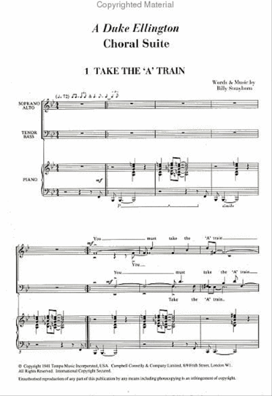 Take the “A” Train – Choral Suite 4-Part scores gallery preview page 2