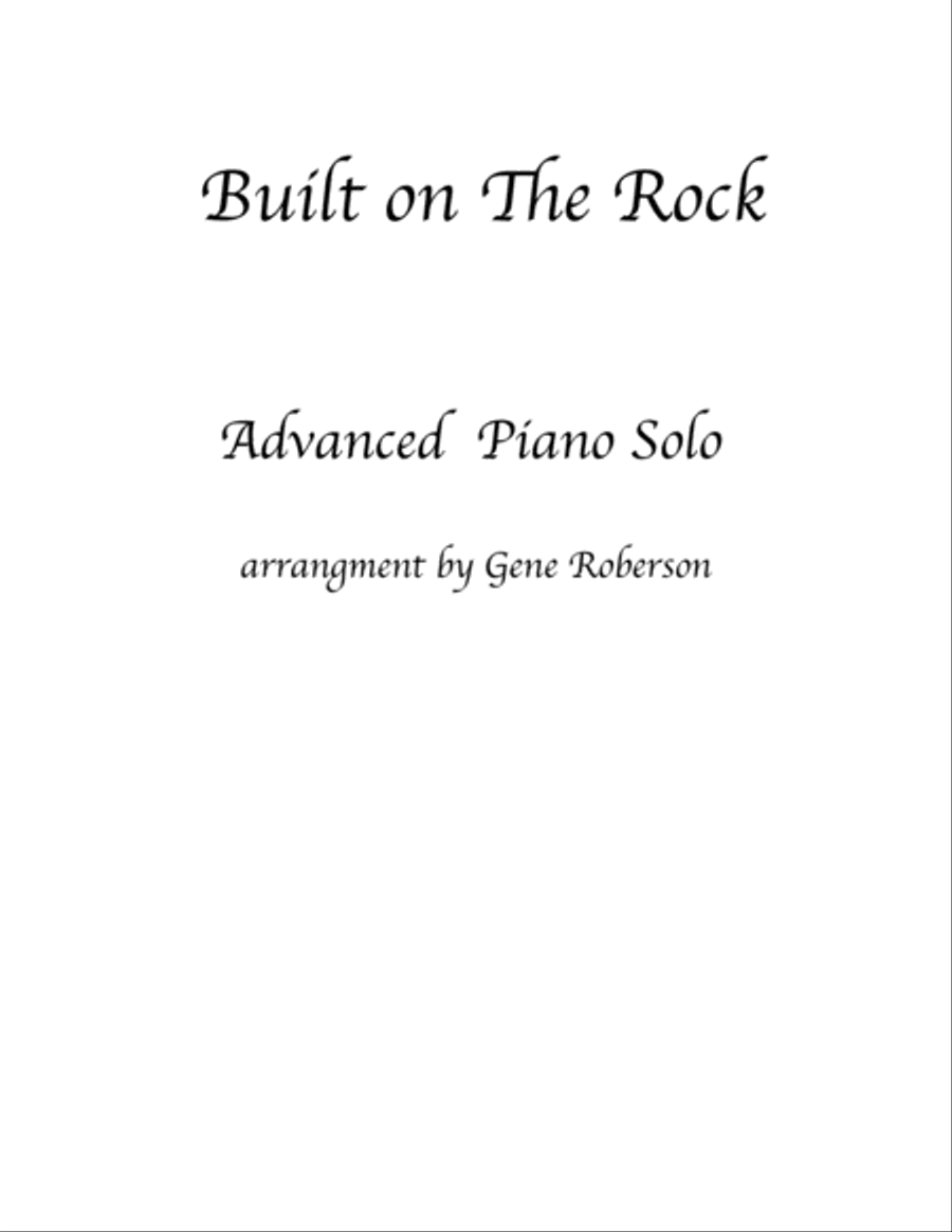 Built on The Rock Piano Solo Piano Solo scores gallery preview page 1