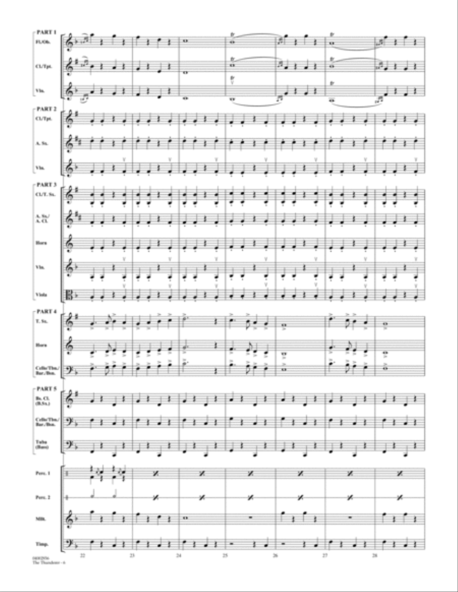 The Thunderer - Full Score Concert Band scores gallery preview page 5