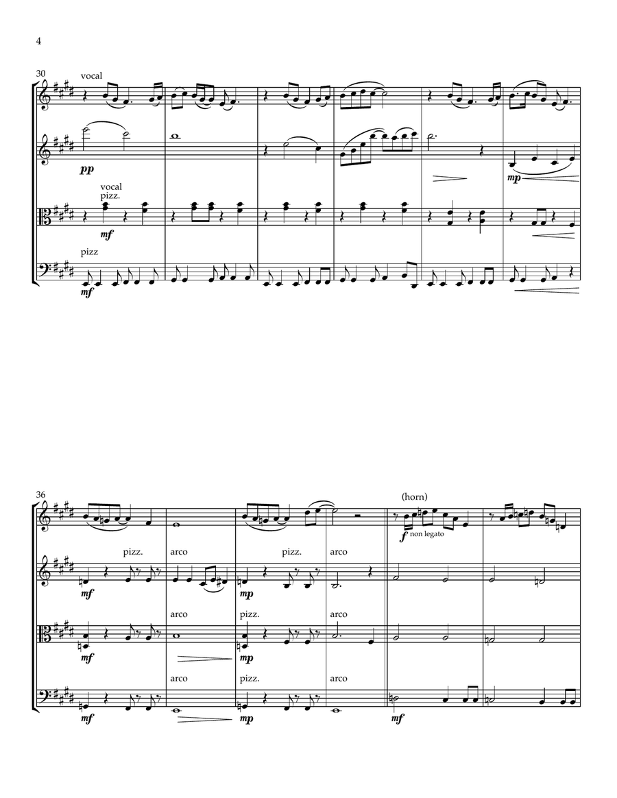 Longer String Quartet scores gallery preview page 5