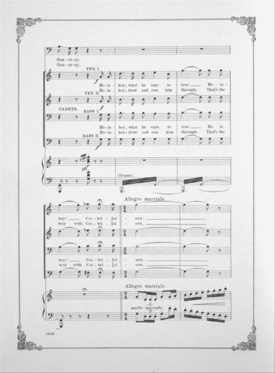 Cadets of Gascony. March Song TTBB scores gallery preview page 4