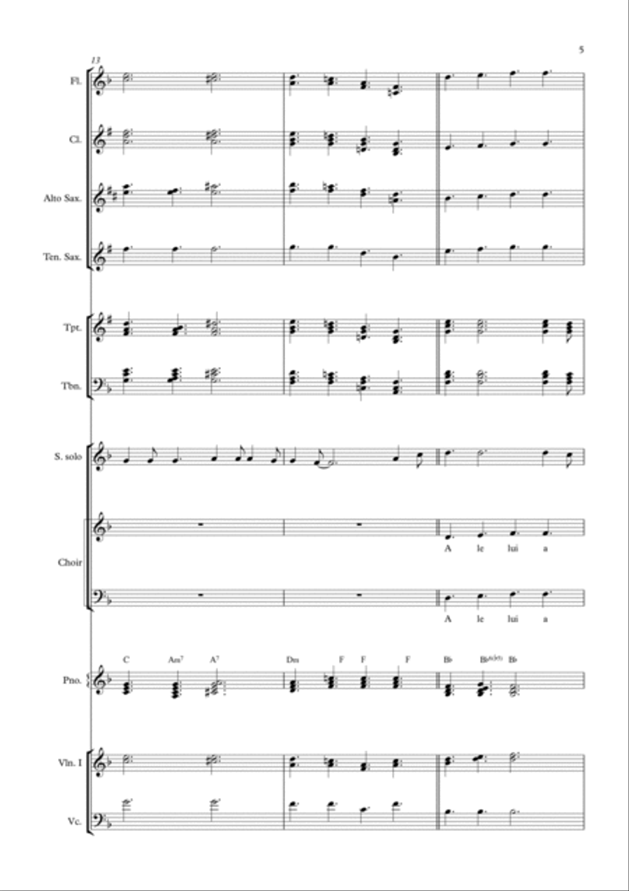 Hallelujah Full Orchestra scores gallery preview page 5