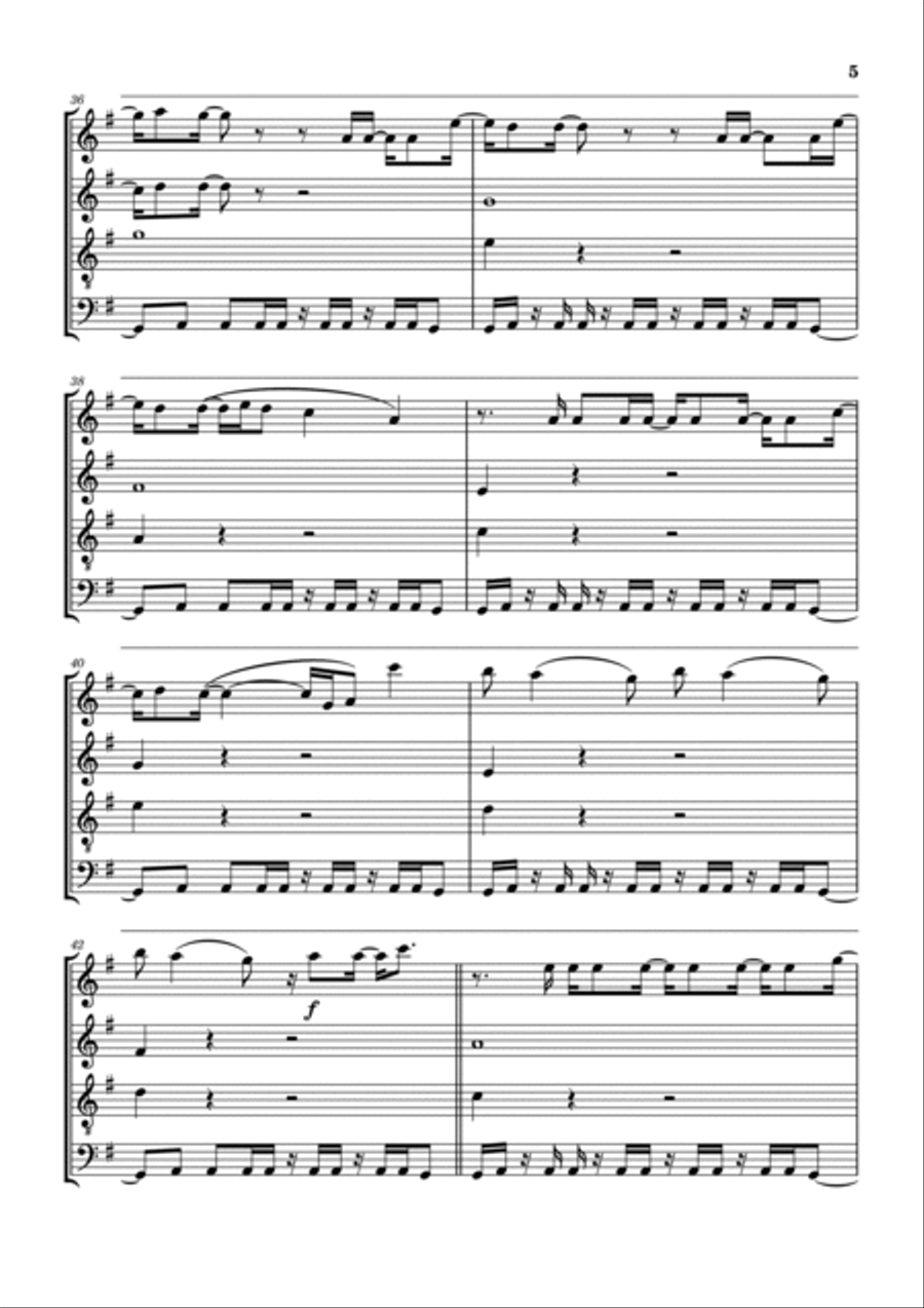 Crazy Saxophone Quartet scores gallery preview page 6
