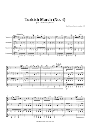 Turkish March by Beethoven for Trumpet Quartet