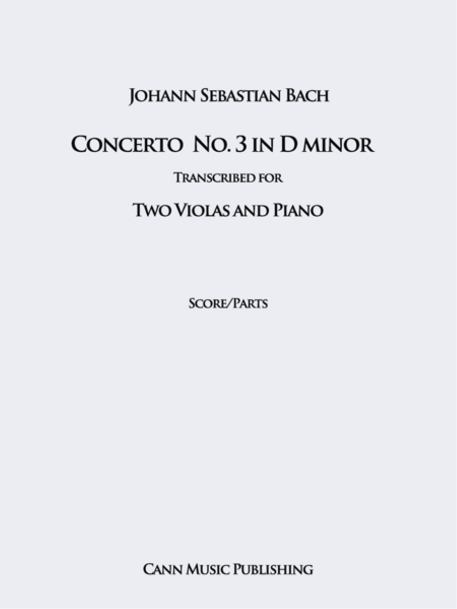 Johann Sebastian Bach: Concerto for two violins in D minor, transcribed for two violas. String Duet scores gallery preview page 1