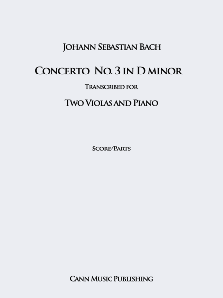 Johann Sebastian Bach: Concerto for two violins in D minor, transcribed for two violas.