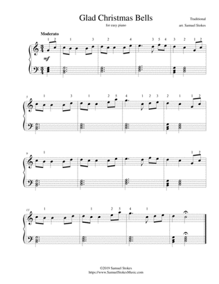 Glad Christmas Bells - for easy piano