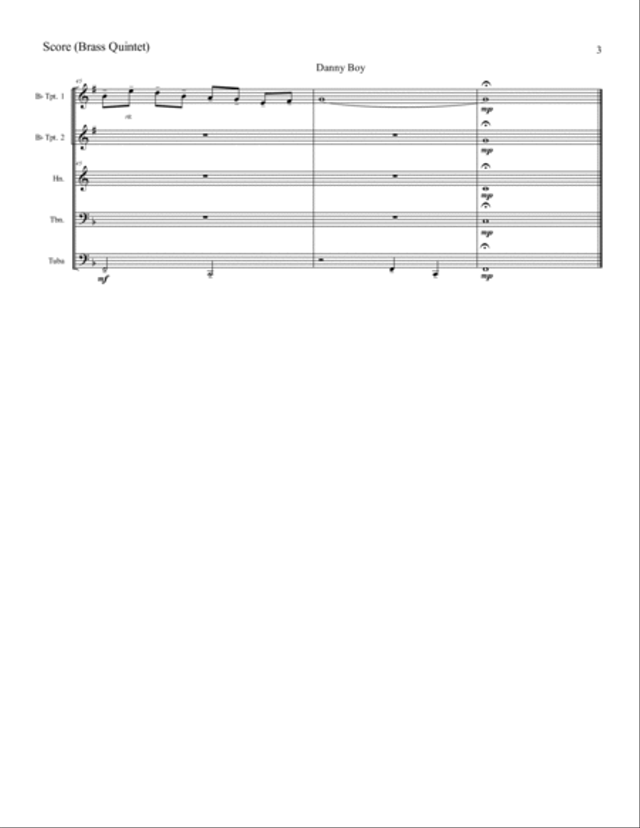 Danny Boy Brass Quintet scores gallery preview page 4