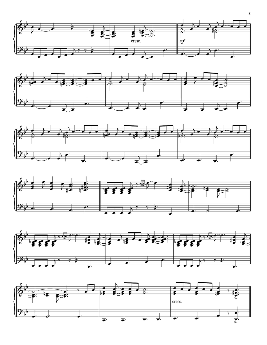 Perry Mason [Jazz version] Piano Solo scores gallery preview page 3