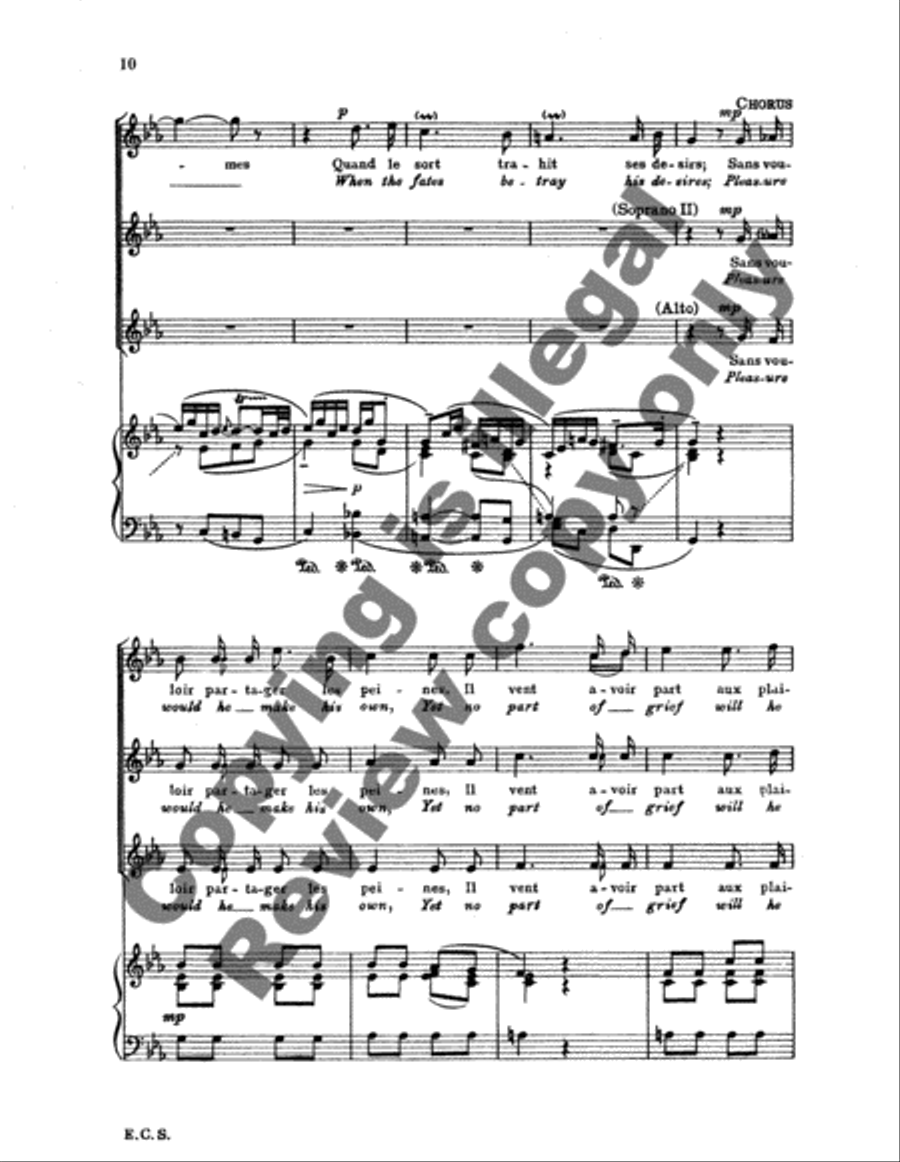 Votre amour, Berger (The Love Which Reigns in Your Heart) SSA scores gallery preview page 6