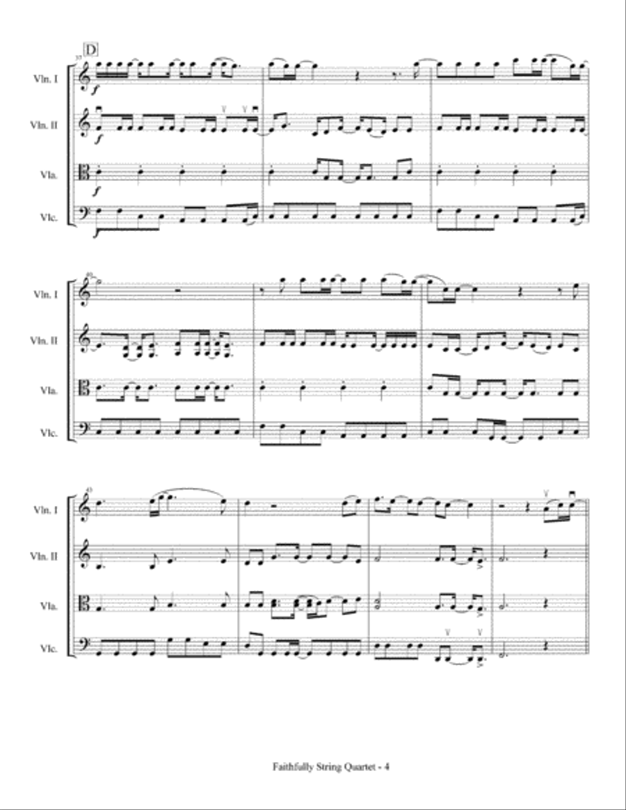 Faithfully String Quartet scores gallery preview page 5
