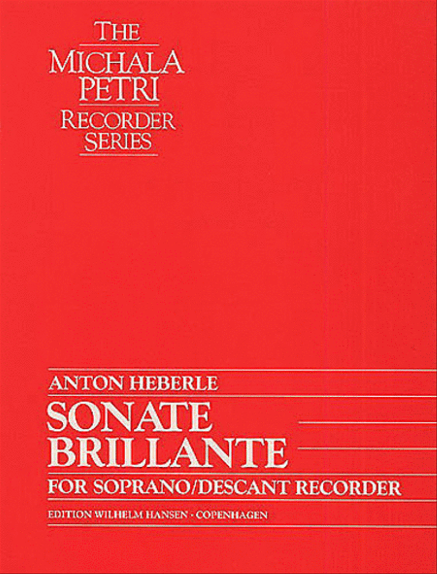 Anton Heberle: Sonate Brillante For Solo Soprano/Descant Recorder Soprano Recorder scores gallery preview page 1
