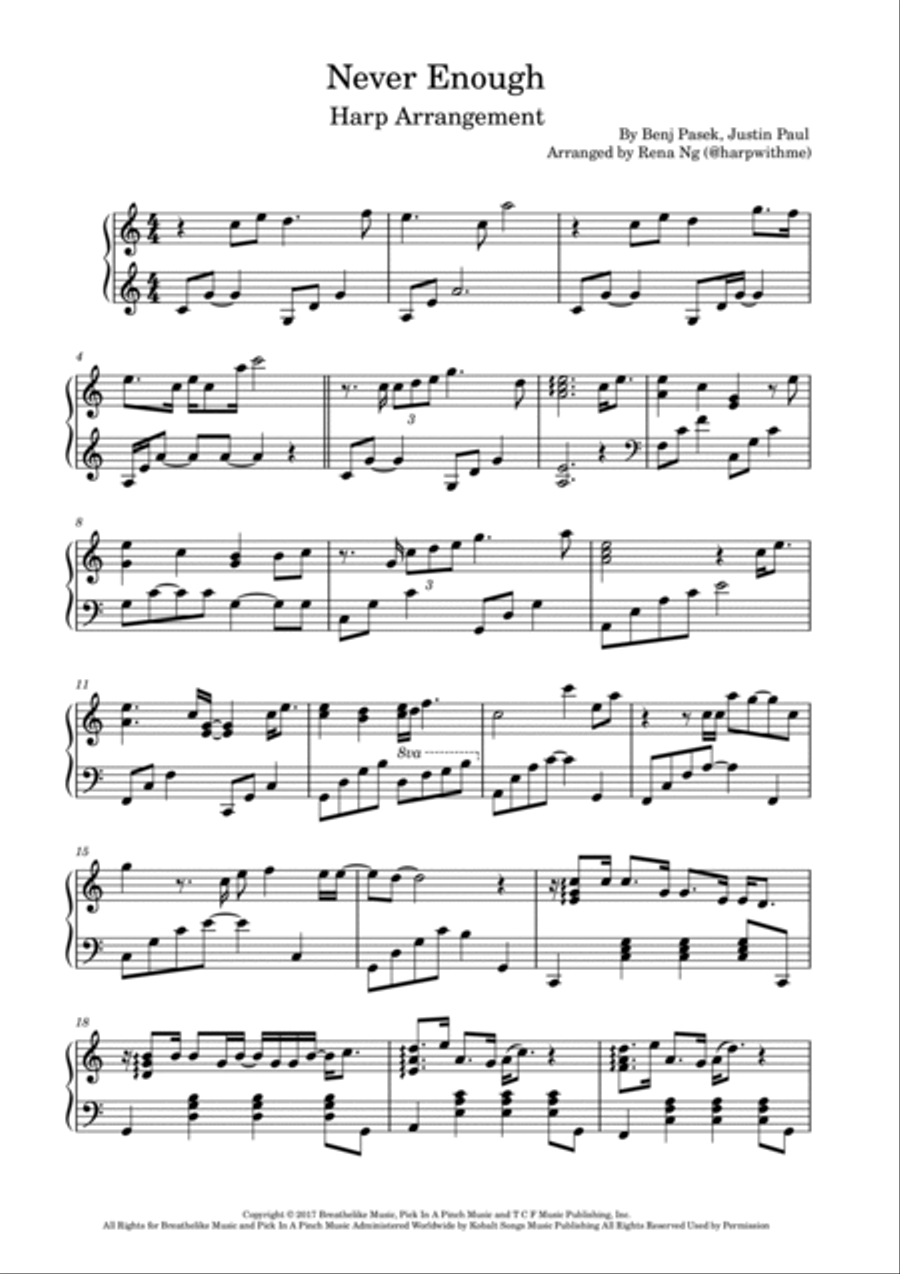 Never Enough Celtic Harp scores gallery preview page 3