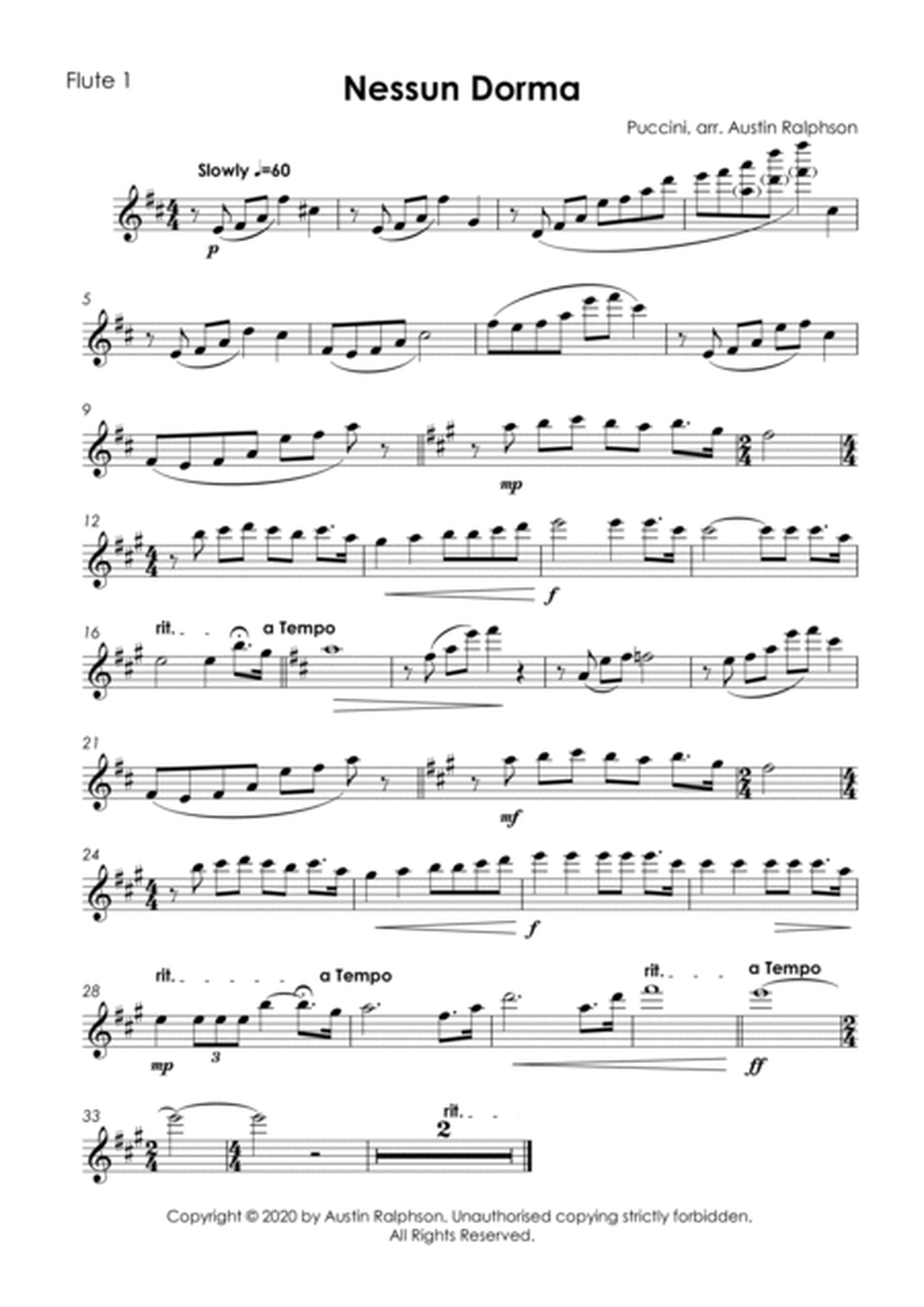Nessun Dorma - flute quartet image number null