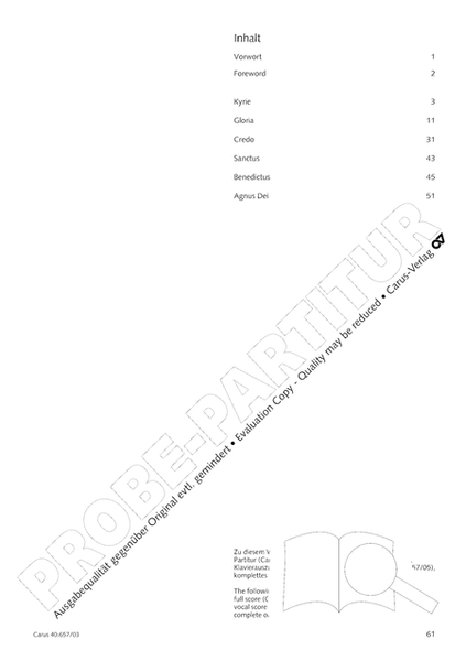 Mass in B flat major