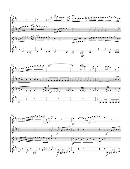 Flute Quartet No. 1, K. 285 - i - Allegro (Guitar Quartet) - Score and Parts image number null