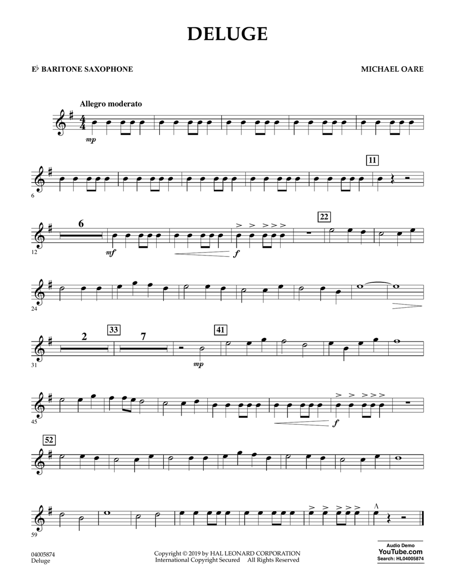 Deluge - Eb Baritone Saxophone