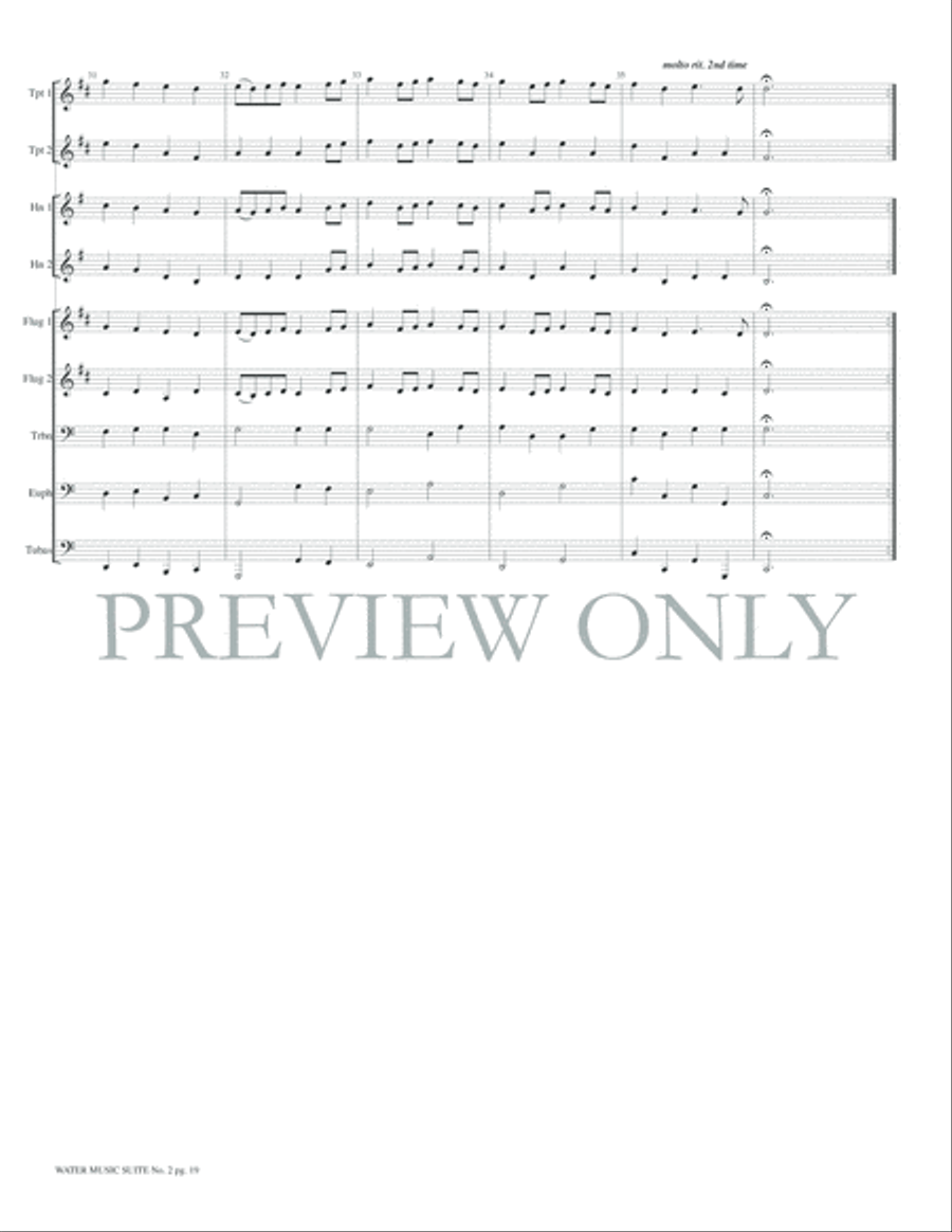 Water Music Suite No. 2 Water Music Suite No. 2 Brass Ensemble scores gallery preview page 21