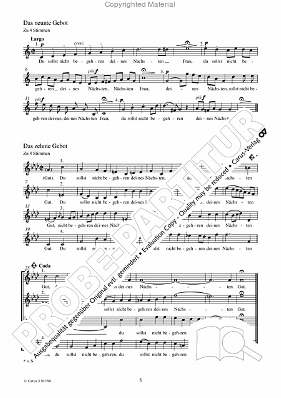 Die heiligen zehn Gebote Voice scores gallery preview page 6