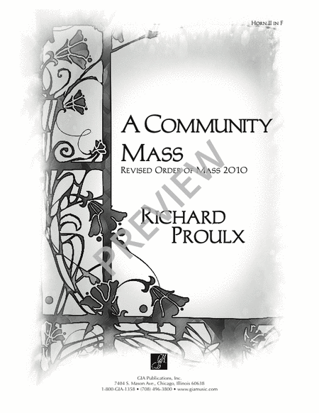 A Community Mass - Brass and Percussion edition