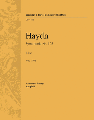 Book cover for Symphony No. 102 in Bb major Hob I:102