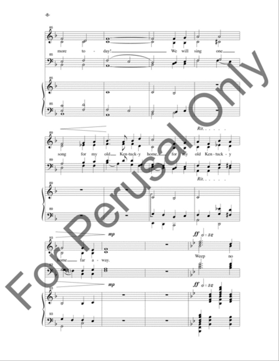 My Old Kentucky Home 4-Part scores gallery preview page 9