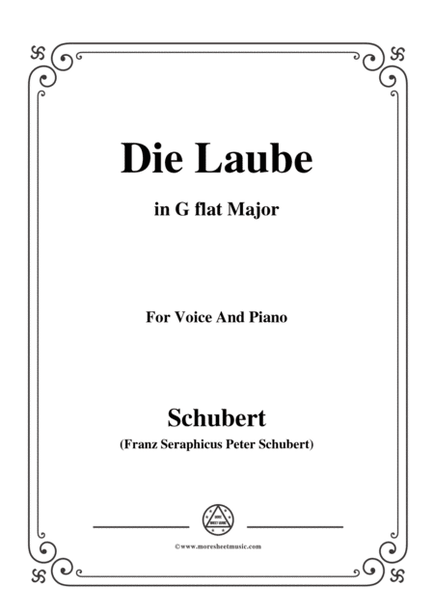 Schubert-Die Laube,Op.172 No.2,in G flat Major,for Voice&Piano image number null