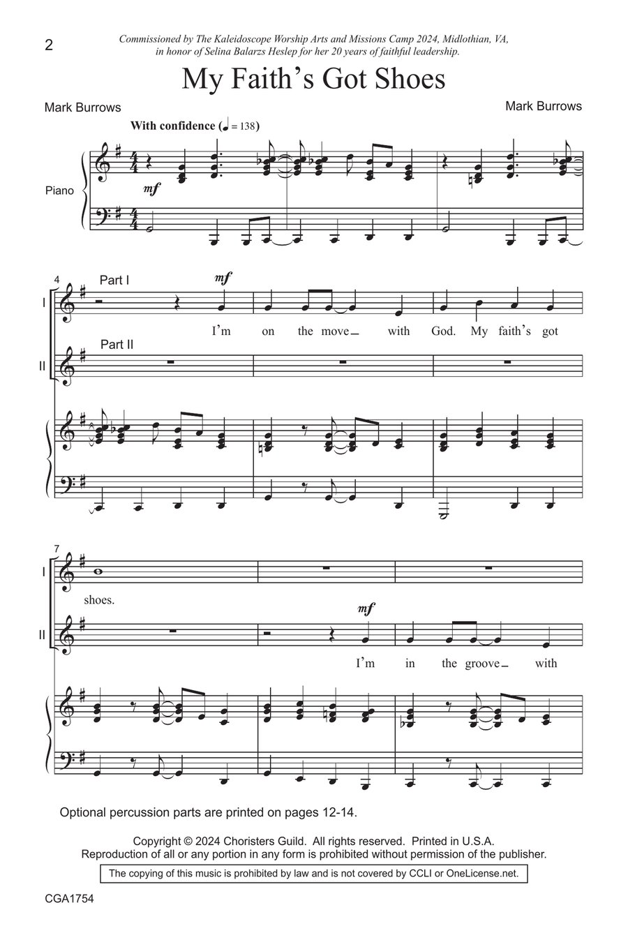 My Faith's Got Shoes My Faith's Got Shoes 2-Part scores gallery preview page 2