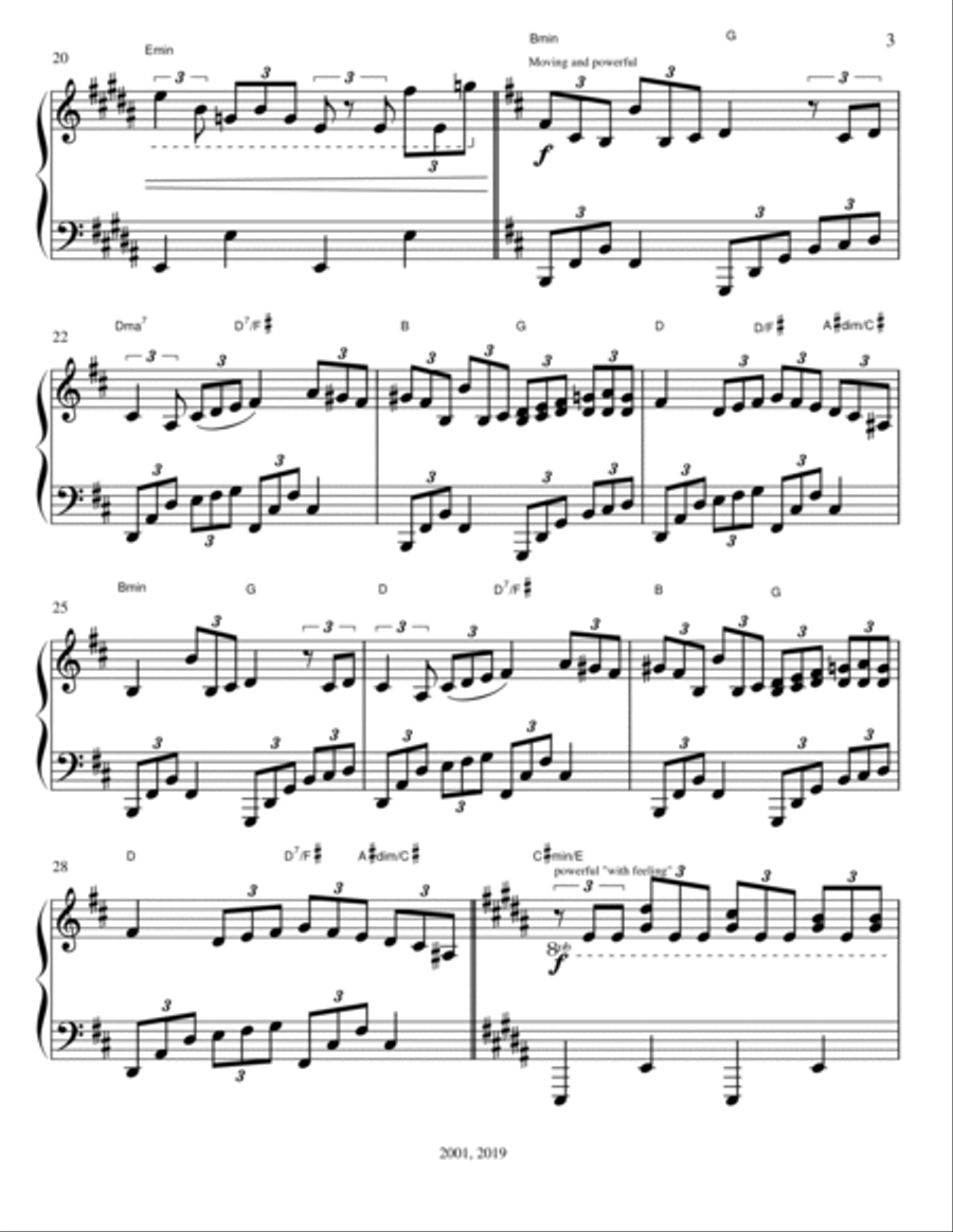 Pop Song in B-major Piano Solo scores gallery preview page 3