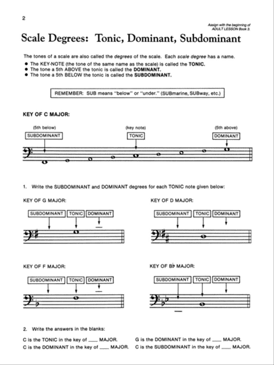 Alfred's Basic Adult Piano Course Theory, Book 3 Piano Method scores gallery preview page 3