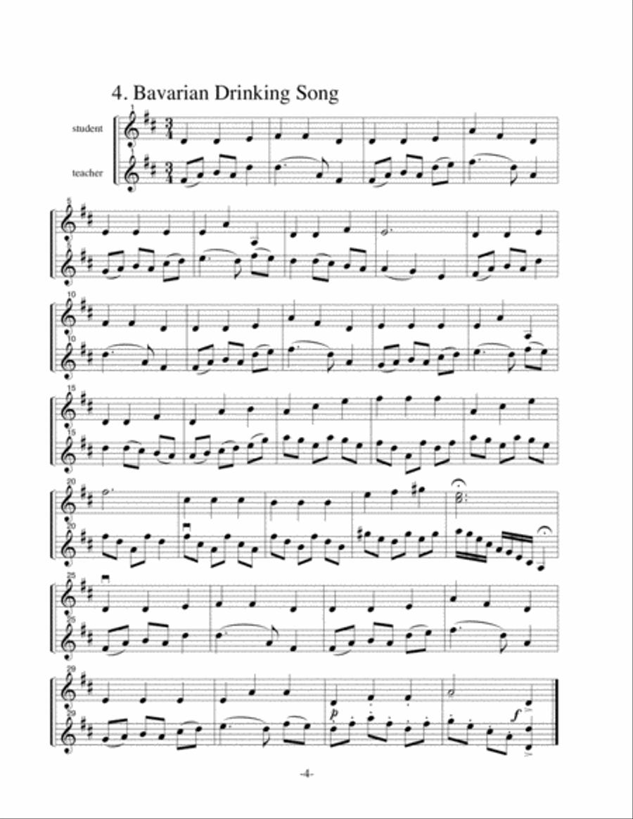 24 Diverse Duets for Beginning Violinists ages 8 to 88 String Duet scores gallery preview page 6