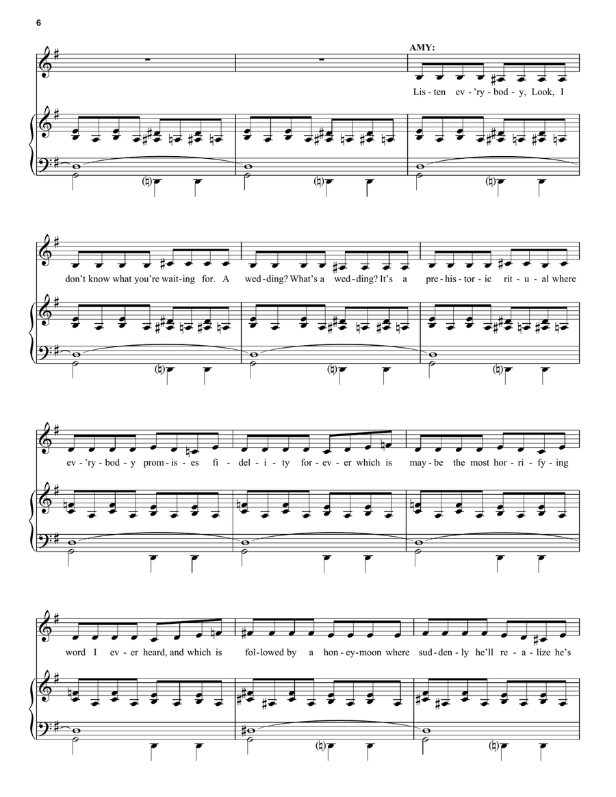 Getting Married Today (from Company) Guitar scores gallery preview page 6