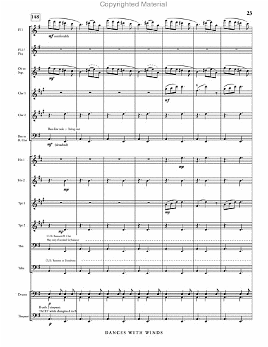 Dances with Winds Dances with Winds Concert Band scores gallery preview page 29