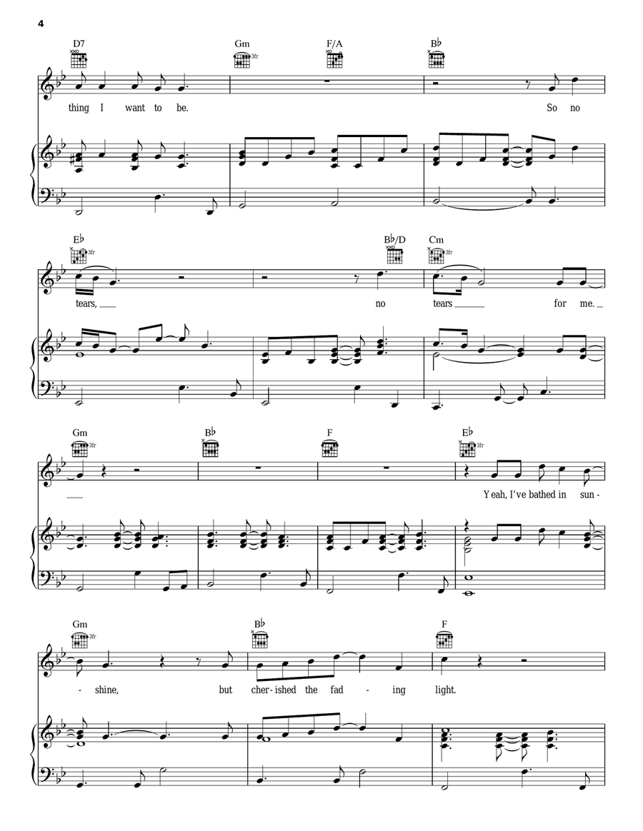 No Tears Piano, Vocal, Guitar scores gallery preview page 4