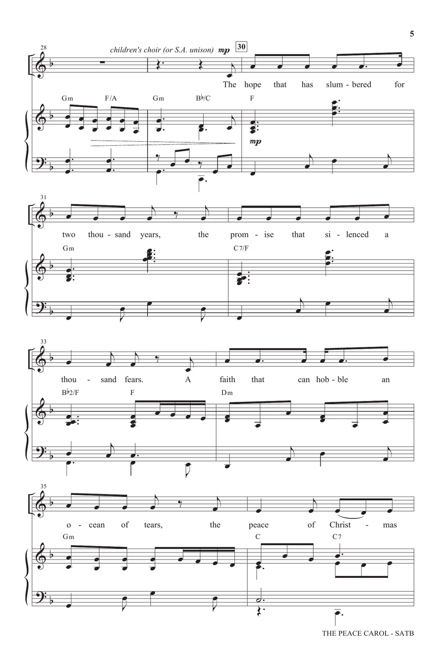 The Peace Carol 4-Part scores gallery preview page 4
