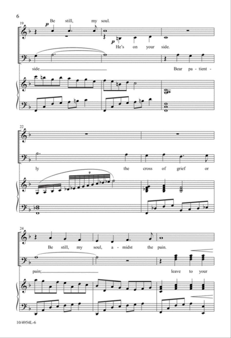 Be Still, My Soul Be Still, My Soul 4-Part scores gallery preview page 6