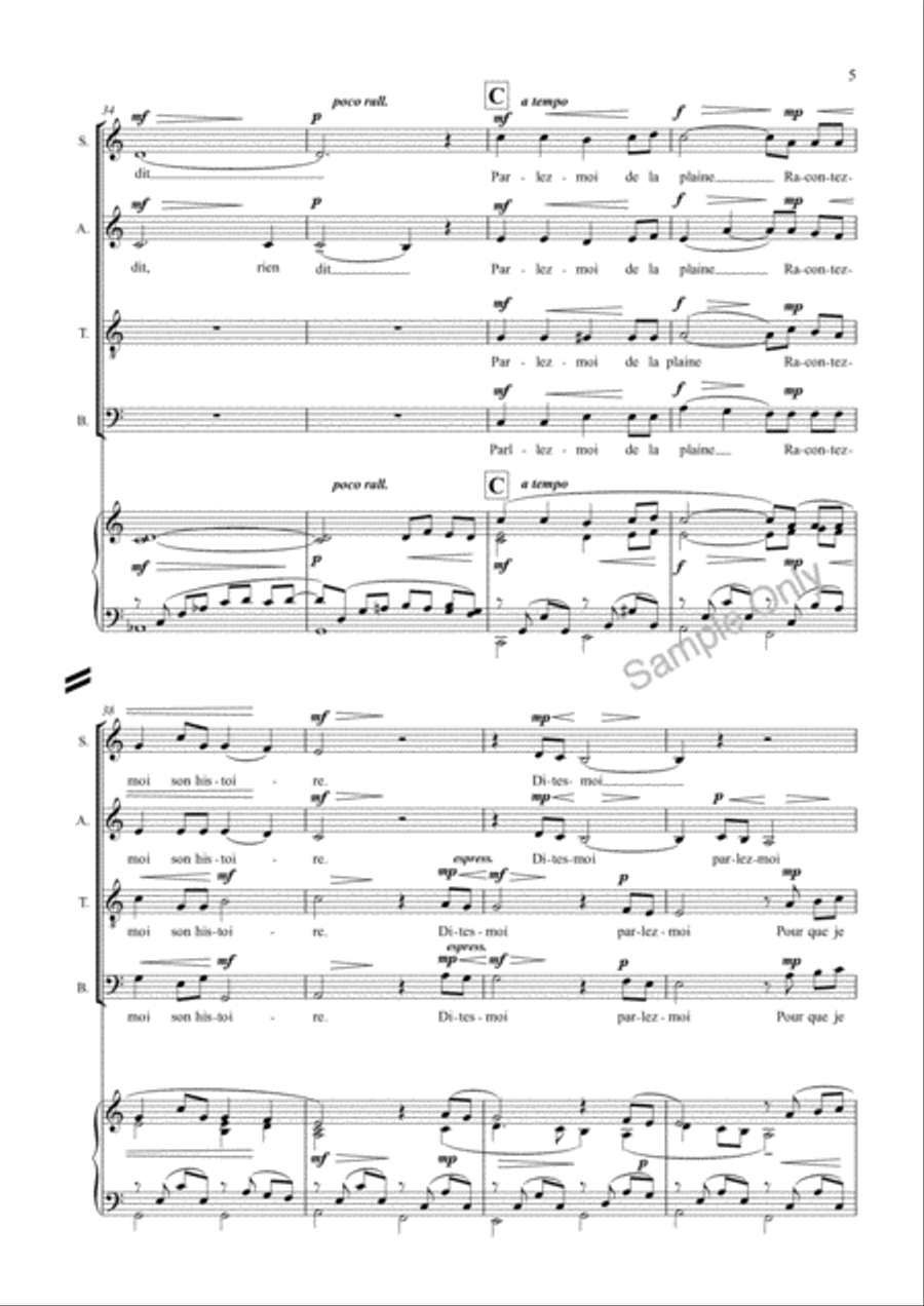 Parlez-Moi 4-Part scores gallery preview page 7