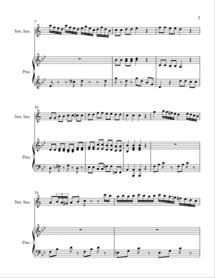 Spiritoso Tenor Saxophone scores gallery preview page 3